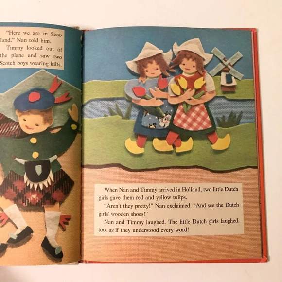 Vintage 1964 Wonder Book Around The  World Cut Out Book - Picture 9 of 16